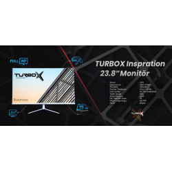 Turbox Inspiration W MT-L238FHD 5ms 75Hz Vga Hdmi 1920x1080 23.8" Monitör(Frameless) White